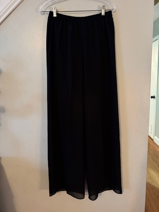 Emma James Pants - Emma James Black Wide-Leg Chiffon Palazzo Pants